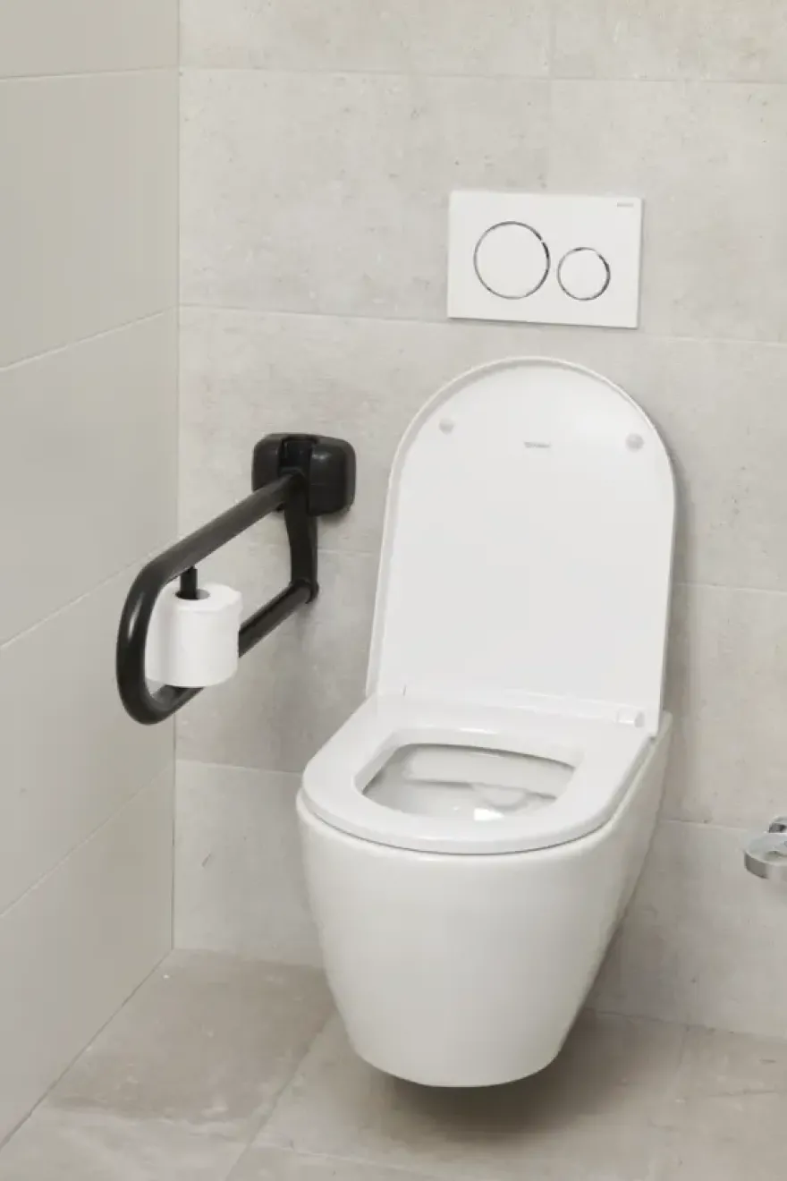 Secucare wc-rolhouder tbv wc-beugel premium opklapbaar zwart