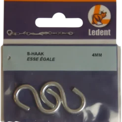 S-haak verzinkt 4 mm 2 stuks