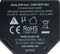 SHELLY 2PM Gen4 slimme schakelaar & energiemeter WiFi (2-kanaals) Best