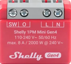 SHELLY 1PM Mini Gen4 slimme schakelaar & energiemeter WiFi Hot