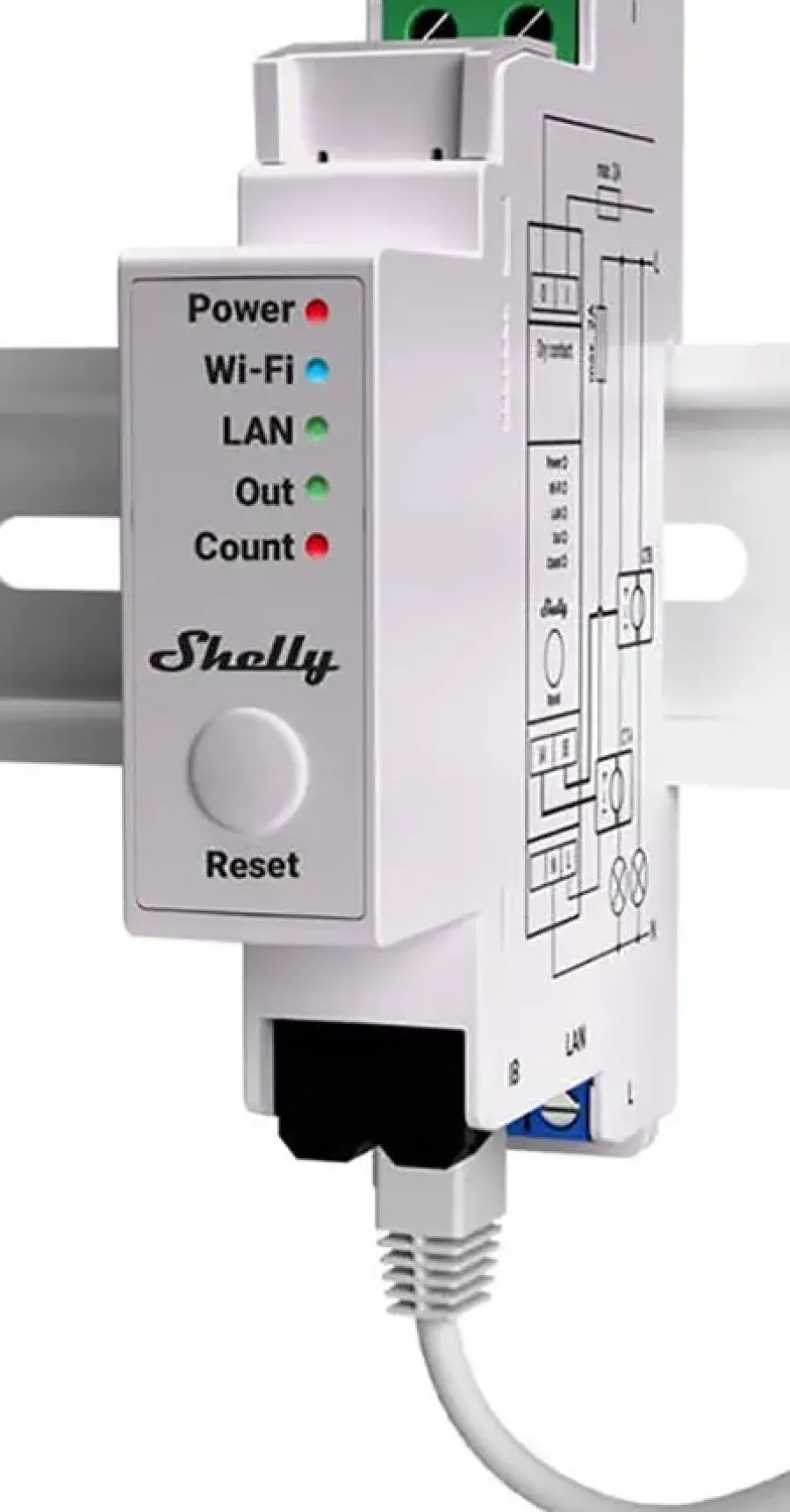 SHELLY Pro EM-50 slimme energiemeter WiFi Bluetooth DIN-rail (2-kanalen) Discount
