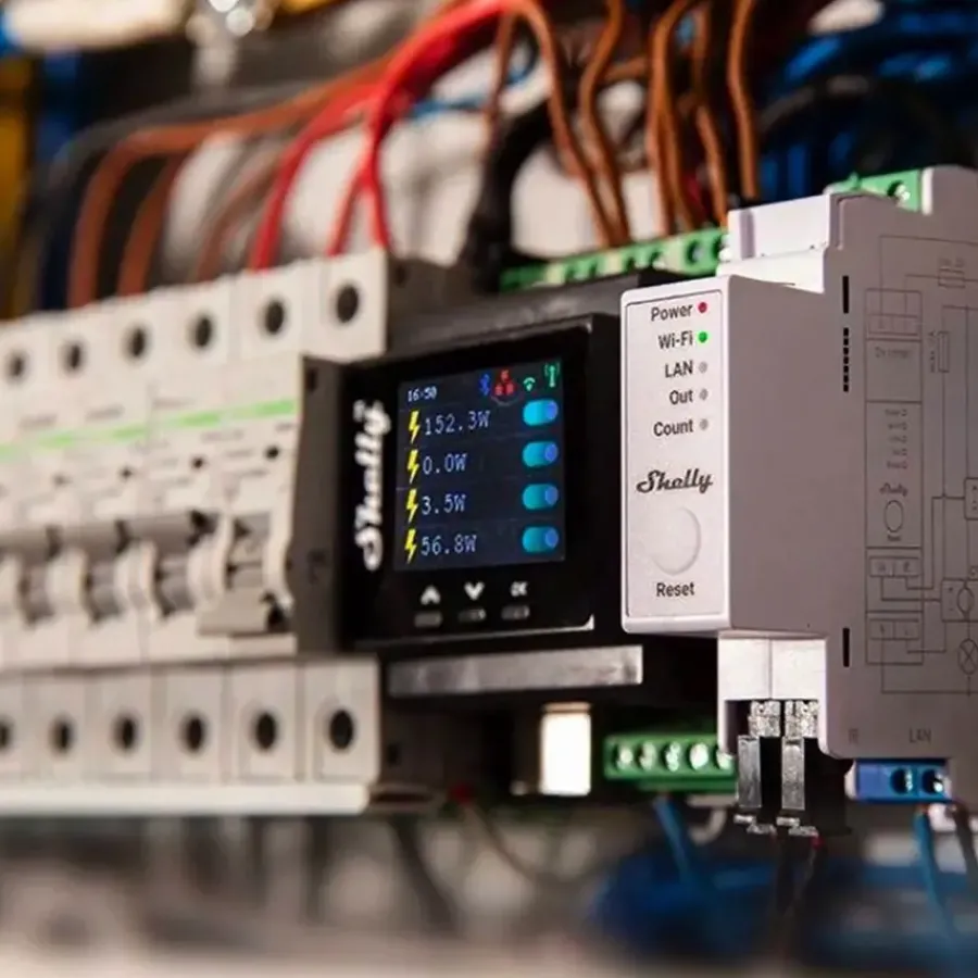 SHELLY Pro EM-50 slimme energiemeter WiFi Bluetooth DIN-rail (2-kanalen) Discount