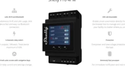 SHELLY Pro 4PM slimme schakelaar & energiemeter WiFi Bluetooth DIN-rail (4-kanaals) New