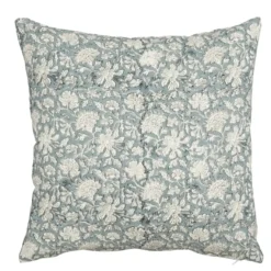 Sierkussen bloemen blauw - l45xb45xh10cm