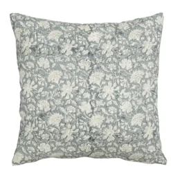 Sierkussen bloemen blauw - l45xb45xh10cm
