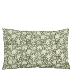 Sierkussen bloemen groen - l55xb35xh10cm