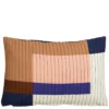 Sierkussen donker bruin patchwork - l55xb35xh10cm