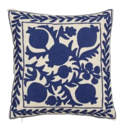 Sierkussen granaatappel blauw - l45xb45xh10cm