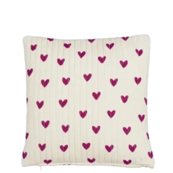 Sierkussen hart fuchsia - l45xb45xh10cm