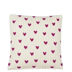 Sierkussen hart fuchsia - l45xb45xh10cm