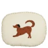 Sierkussen ovaal hond donker bruin - l45xb35xh10cm