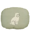 Sierkussen ovaal hond licht groen - l45xb35xh10cm