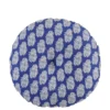Sierkussen rond ruit blauw - h10xd45cm