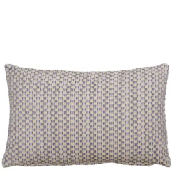 Sierkussen ruit blauw - l55xb35xh10cm