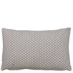 Sierkussen ruit blauw - l55xb35xh10cm