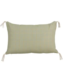 Sierkussen ruit licht groen - l55xb35xh10cm