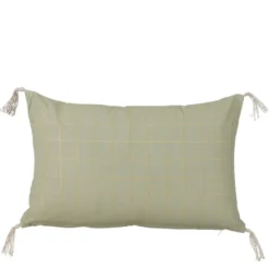 Sierkussen ruit licht groen - l55xb35xh10cm
