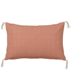 Sierkussen ruit roze - l55xb35xh10cm