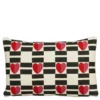 Sierkussen streep hart rood - l55xb35xh10cm