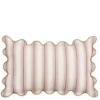 Sierkussen strepen licht roze - l55xb35xh10cm