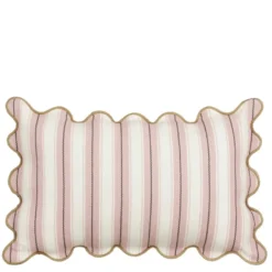 Sierkussen strepen licht roze - l55xb35xh10cm