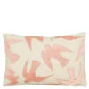 Sierkussen vogel licht roze - l55xb35xh10cm
