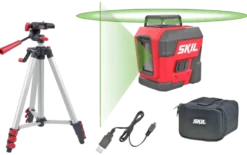 SKIL kruislijnlaser / rotatielaser 360° groen 30m 1961DA Li-ion – incl. USB oplaadkabel en statief Best
