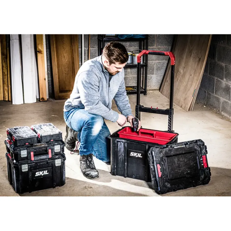 SKIL Middelgrote stapelbare gereedschapskoffer met universele insert Hot