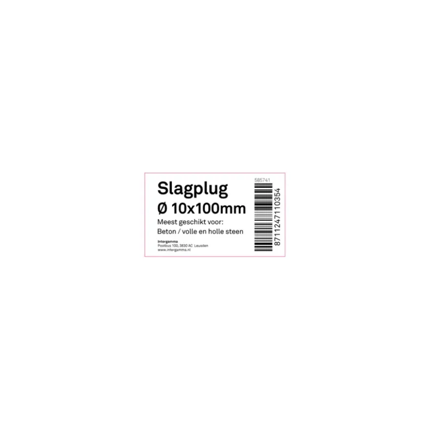 slagplug 10x100mm/ 7x105mm 1ST