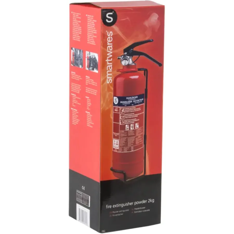 Smartwares Brandblusser BB2 Poeder 2 kg Brandklasse ABC Inclusief Ophangbeugel Sale