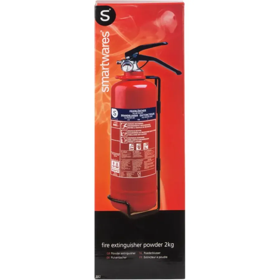 Smartwares Brandblusser BB2 Poeder 2 kg Brandklasse ABC Inclusief Ophangbeugel Sale