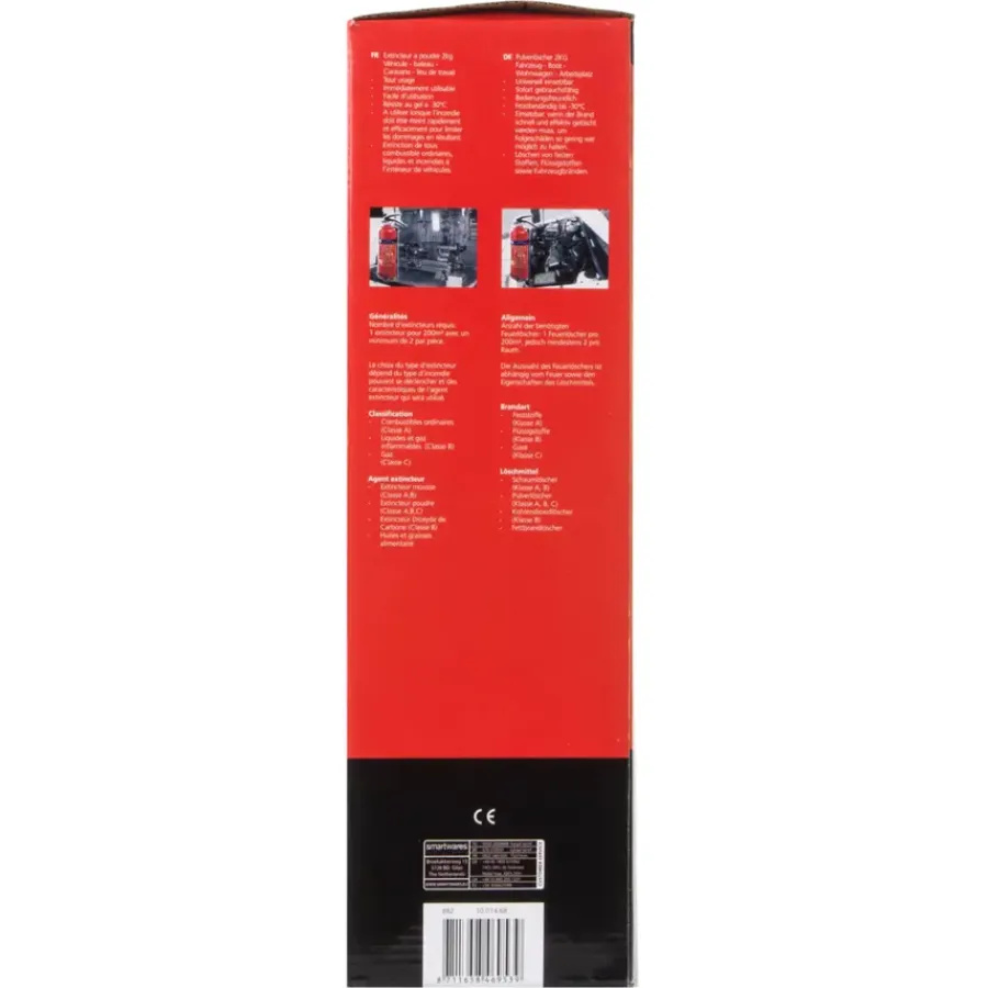 Smartwares Brandblusser BB2 Poeder 2 kg Brandklasse ABC Inclusief Ophangbeugel Sale