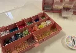 Raaco Sorteerdoos met 9 vakken roze Hot