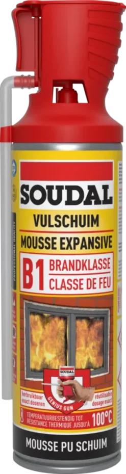 Soudal brandvertragende pur bouwschuim 500 ml Hot