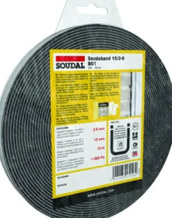 Soudal gecomprimeerde zwelband 2-6mm, 15mm breed en 12m lang Sale