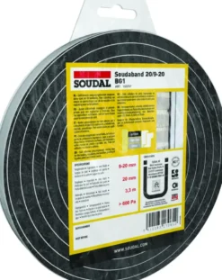 Soudal gecomprimeerde zwelband 9-20mm, 20mm breed en 3,3m lang Clearance