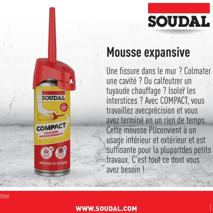 Soudal PU-schuim Compact 150 ml Best