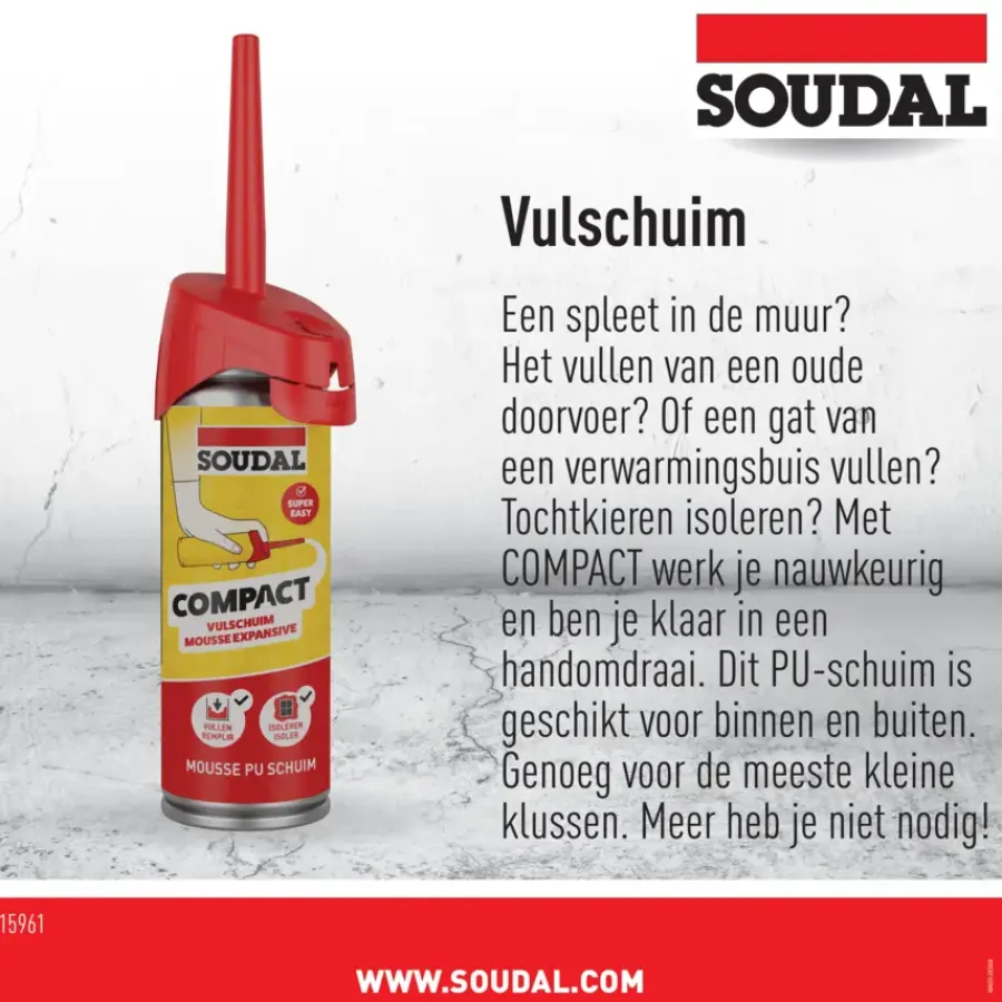 Soudal PU-schuim Compact 150 ml Best