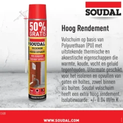 Soudal PU-schuim 750 ml (250 ml gratis) Outlet