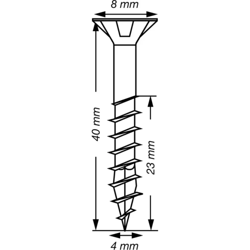 Spax schroef T-Star Plus geel 4x40 mm 125 stuks