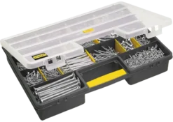 STANLEY assortimentsdoos 25-vaks 32,5x46x8 cm met flexibele indeling Outlet