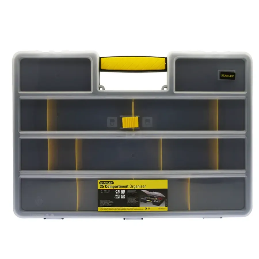 STANLEY assortimentsdoos 25-vaks 32,5x46x8 cm met flexibele indeling Outlet