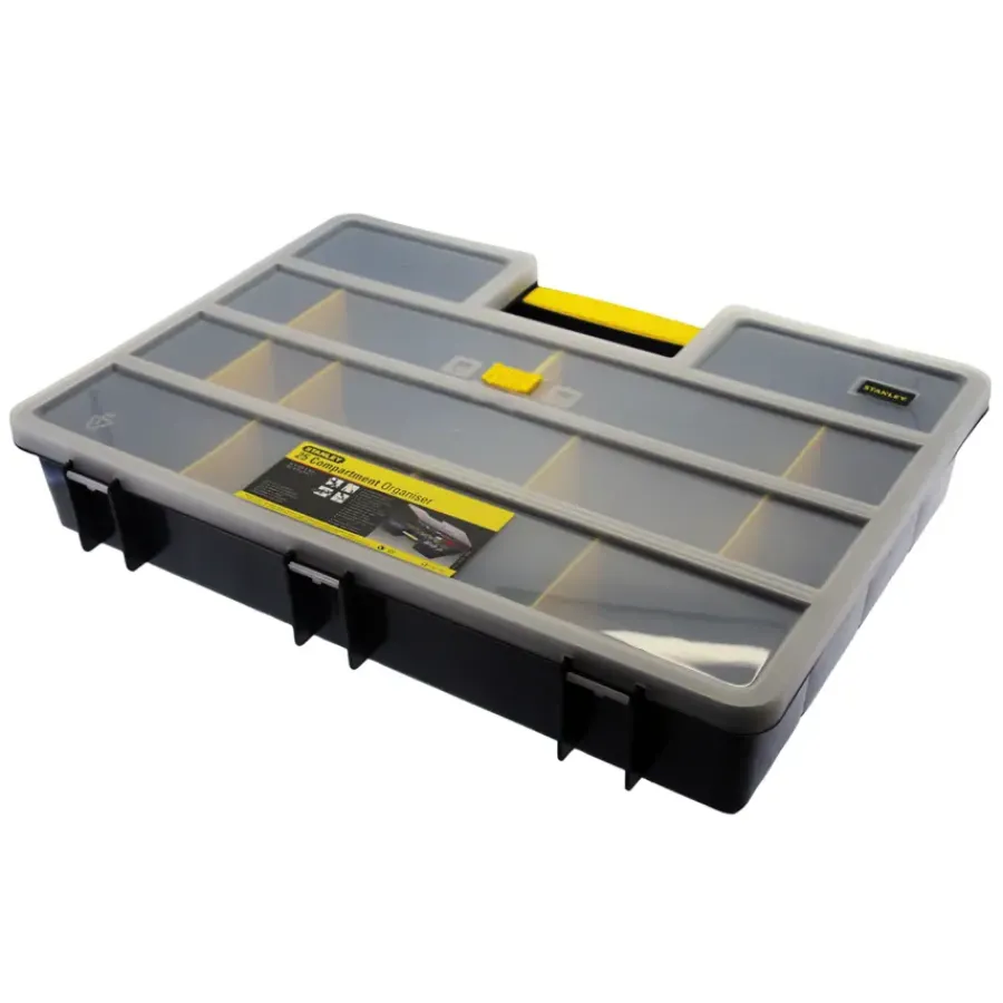STANLEY assortimentsdoos 25-vaks 32,5x46x8 cm met flexibele indeling Outlet