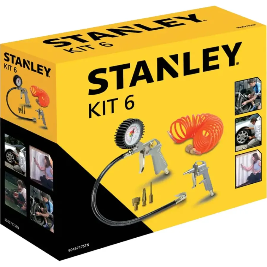 STANLEY luchtgereedschapset 6-delig Outlet