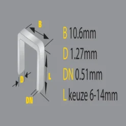 Stanley nieten type g 10.6x6mm 1000st