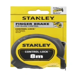 STANLEY rolbandmaat Control-Lock 8 meter Hot