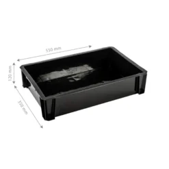Stapelbare krat Heavy Duty 18L zwart