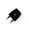 Creative Cables Stekker plat ongeaard zwart New