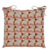 Stoelkussen tuin katoen geometrisch design roze 40 x 40 x 5 cm