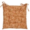Stoelkussen tuin katoen palmbomen design oranje 40 x 40 x 5 cm